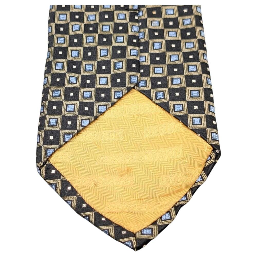 Robert Talbott Best Of Class Tie Mens 60" Silk Checks Squares USA Dress Vintage - Picture 3 of 8